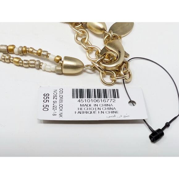 Chicos Necklace Double Strand Multicolor Beaded Long New - Picture 8 of 8